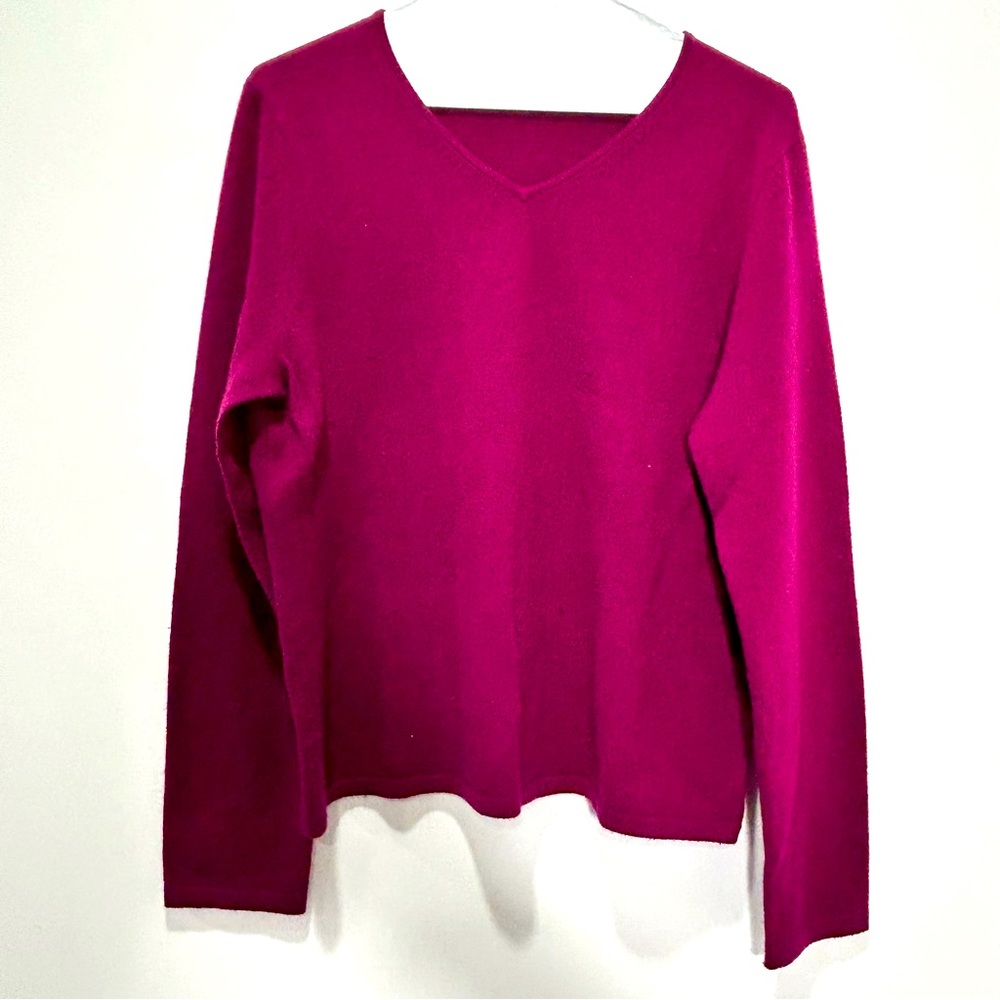 CHARTER CLUB Fuchsia 2-ply Cashmere Cardigan